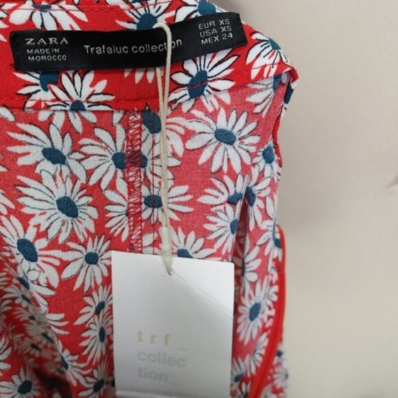 Zara wrap front ruffle daisy shorts size XS - Picture 10 of 12